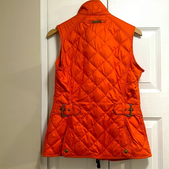 Ralph Lauren Sport Vintage Orange Puffer Vest Size Medium Feather Down F… - Picture 7 of 10